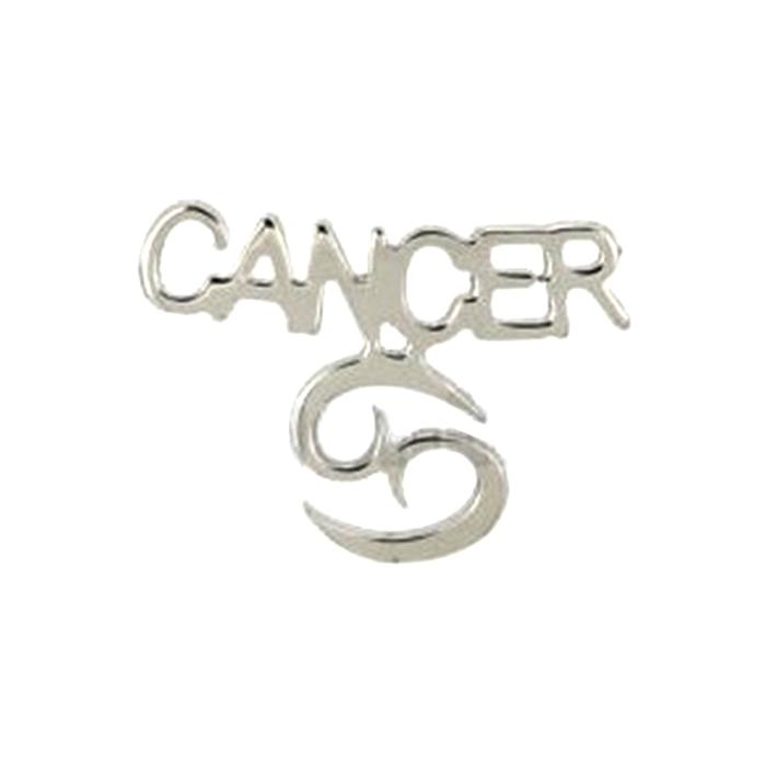 Orecchino mono segno zodiaco cancer in argento 925 rodiato